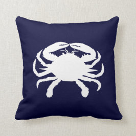 Cojín Decorativo Forma de cangrejo azul y blanco