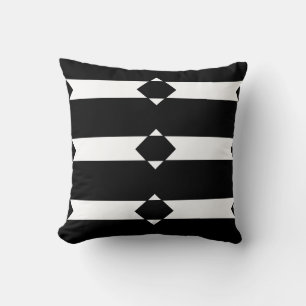 Cojín Decorativo Forma de diamante blanco y negro