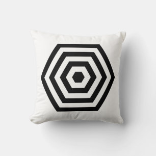 Cojín Decorativo Forma geométrica hexagonal en blanco