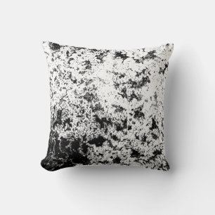 Cojín Decorativo Formación de "nubes" sucias en blanco y negro