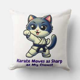 Cojín Decorativo Formación para artes marciales en el gato de Karat