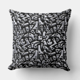 Cojín Decorativo Formas abstractas 180318 - Plata brillante