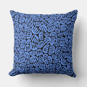 Cojín Decorativo Formas abstractas 301122 - Azul bebé en negro