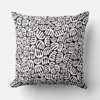 Cojín Decorativo Formas abstractas 301122 - Blanco sobre negro