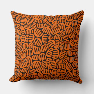 Cojín Decorativo Formas abstractas 301122 - Naranja en negro