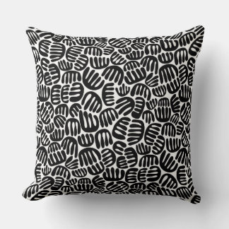 Cojín Decorativo Formas abstractas 301122 - Negro sobre blanco