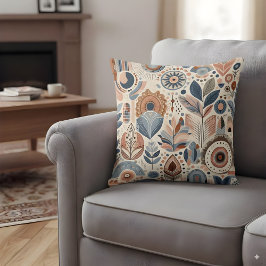 Cojín Decorativo Formas abstractas en colores bohemios