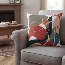 Cojín Decorativo Formas abstractas en colores bohemios