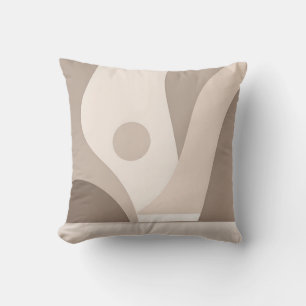 Cojín Decorativo Formas abstractas orgánicas beige minimalistas