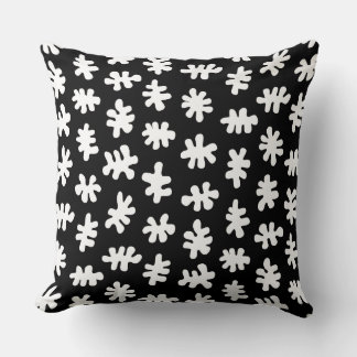 Cojín Decorativo Formas amórficas 120322 - Blanco sobre negro