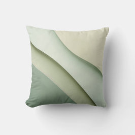 Cojín Decorativo Formas curvadas en tonos verdes con espacio de tex