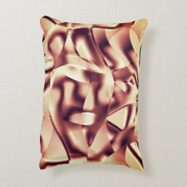 Cojín Decorativo Formas curvadas, rojas o burdeos, de tono beige