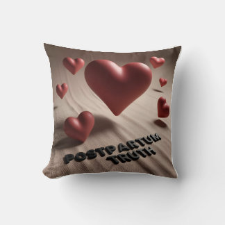 Cojín Decorativo Formas de corazón y lágrima flotantes en 3D