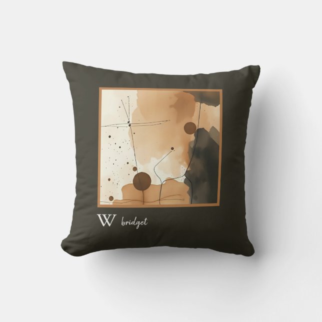 Cojín Decorativo Formas de flujo de tierra orgánica (Anverso)