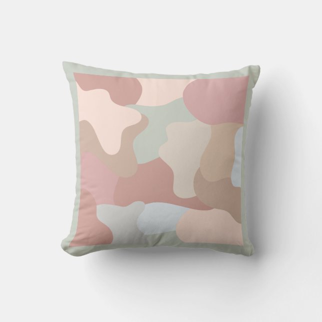 Cojín Decorativo Formas de tonos de la Tierra (Anverso)