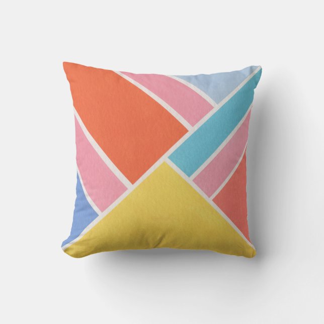 Cojín decorativo Formas de verano de bloques de co (Anverso)
