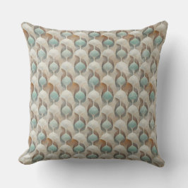 COJÍN DECORATIVO FORMAS GEOMÉTRICAS MARRÓN BEIGE VERDE VERDOSO