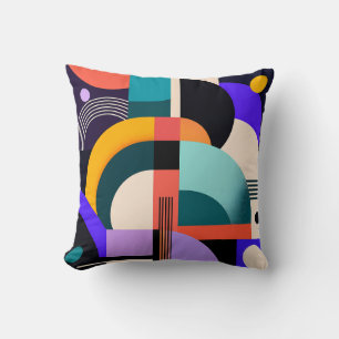 Cojín Decorativo Formas Geométricas y Colores Audaces Diseño Modern