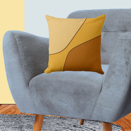 Cojín Decorativo Formas irregulares de un cuarto de color amarillo 