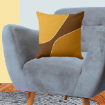 Cojín Decorativo Formas minimalistas de amarillo dorado y de cuarto<br><div class="desc">Los cuartos de baño minimalistas amarillos y marrones y amarillos adornan la colección Yellow Wall Art & Home Decor. El patrón de superficie permite la personalización del color. Siga el enlace - Editar con la herramienta de diseño - para seleccionar un color de relleno y la coloración de formas para...</div>