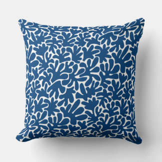 Cojín Decorativo Formas orgánicas Resumen 240822 - Azul estilo índi