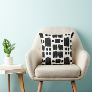 Cojín Decorativo Formas pintadas en blanco y negro