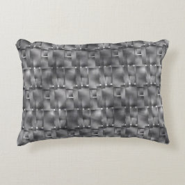 Cojín Decorativo Formatos rectangulares de color gris y manchas osc