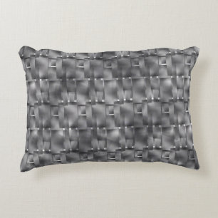 Cojín Decorativo Formatos rectangulares de color gris y manchas osc