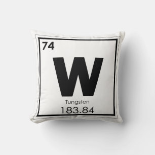 Cojín Decorativo Fórmula química del símbolo de elemento químico de