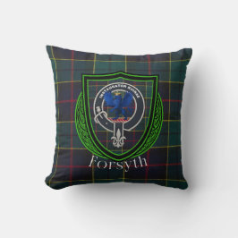 Cojín Decorativo Forsytish Clan Tartan & Escudo