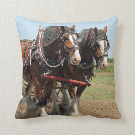 Cojín Decorativo Foto agrícola de Horse Clydesdale