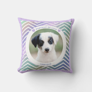 Cojín Decorativo foto amantes de las mascotas rayas modernas 