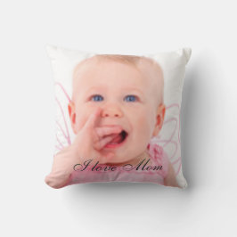 Cojín Decorativo Foto "Amo a Mamá" Gift Pillow