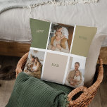 Cojín Decorativo Foto Collage Moderno El Mejor Regalo De Papá Nunca<br><div class="desc">Un obsequio a los mejores papas de la vida es una manera perfecta de mostrar su aprecio por su padre. Este regalo consiste en un collage de fotos de estilo moderno, que incluye múltiples fotos de ti y de tu padre, destacando los momentos y recuerdos especiales que has compartido juntos....</div>