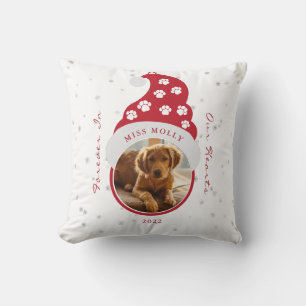 Cojín Decorativo Foto conmemorativa de mascota para siempre en nues
