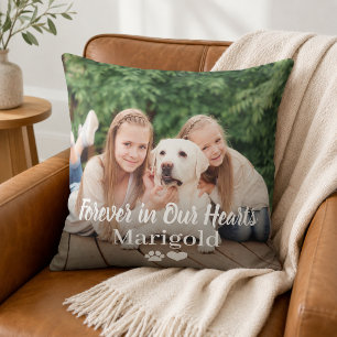 Cojín Decorativo Foto conmemorativa para mascotas para siempre en n