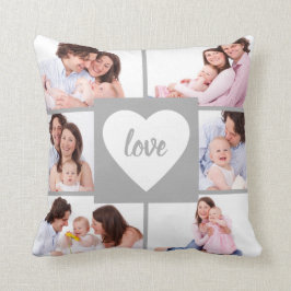 Cojín Decorativo Foto cuadrada del personalizado del collage