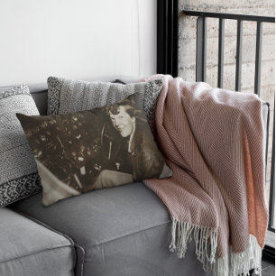 Cojín Decorativo Foto de Amelia Earhart en la cabina del avión 1937