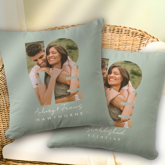 Cojín Decorativo Foto de amor Regalo personalizado moderno simple v (Subido por el creador)