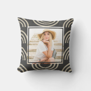 Cojín Decorativo Foto de arcoiris gris de moda