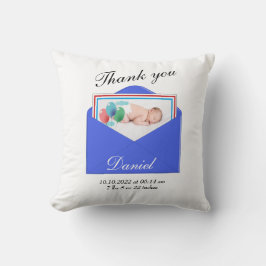 Cojín Decorativo Foto de Birth Announct