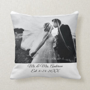 Cojín Decorativo Foto de boda personalizada y hecha a medida