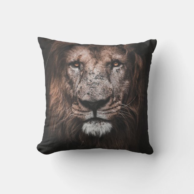 COJÍN DECORATIVO FOTO DE BROWN LION (Anverso)
