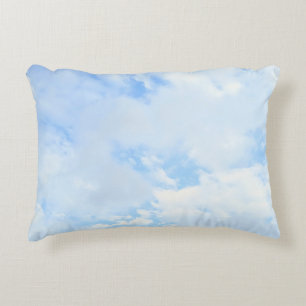 Cojín Decorativo Foto de cielo azul claro y tranquilo simple