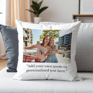 Cojín Decorativo Foto de cita Personalizado moderna