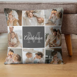 Cojín Decorativo Foto de colección familiar moderna y regalo person<br><div class="desc">Captura los momentos alentadores de tu familia moderna en una foto de collage muy bien hecha. Celebra las risas, el amor y los preciados recuerdos con esta obra maestra personalizada, disponible exclusivamente en Zazzle. Crea un montaje impresionante que resume la esencia de tu dinámica familiar única: desde celebraciones de hitos...</div>