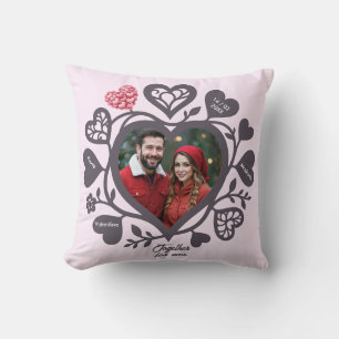 Cojín Decorativo Foto de corazón personalizada Romántica