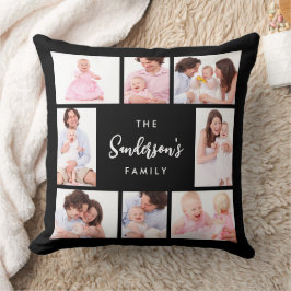 Cojín Decorativo Foto de familia de 8 secciones en marco negro