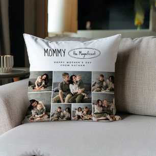 Cojín Decorativo Foto de familia de Días de la Madre personalizados