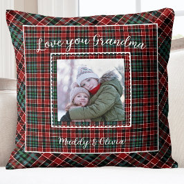 Cojín Decorativo Foto de familia de la abuela Rústica